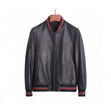 Gucci 2019 Mens Logo Casual Sheep-skin Jacket 