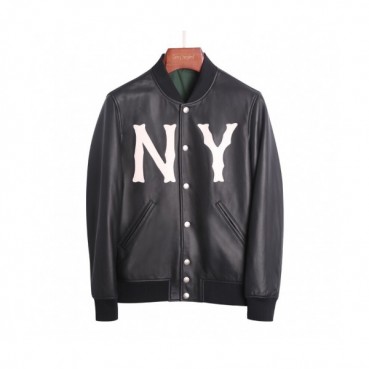 Gucci 2019 Mens Logo Casual Sheep-skin Jacket 