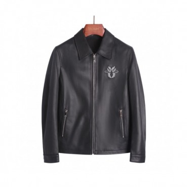 Dior 2019 Mens Logo Leather Jacket - 디올 2019 남성 레더자켓 Dio0346x.Size(m 