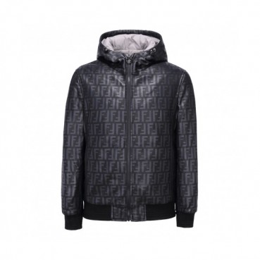Fendi 2019 Mens Logo Vintage Down Leather Padding - 펜디 2019 남성 로고 빈티지 다운 레더패딩 Fen0308x.Size(m 