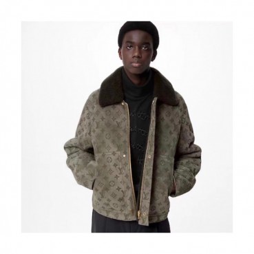 Louis vuitton  Mens Logo Leather Jackets Khaki - 루이비통 2021 남성 로고 가죽 자켓 Lou03875x Size(s 