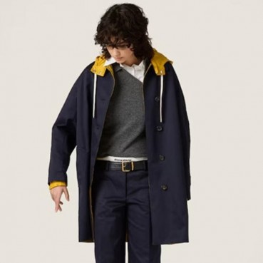 미우미우 여성 테크니컬 퐁제 코트 - Miumiu Womens Technical Ponge Coats 