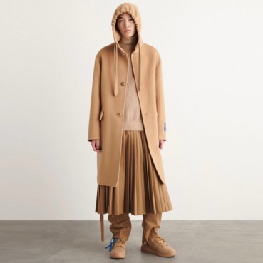 오프화이트 남성 후드 코트 - Off White Mens Beige Coat 