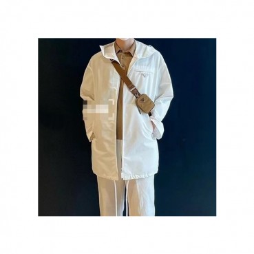 프라다 남성 화이트 후드 코트 - Prada Mens White Coats 