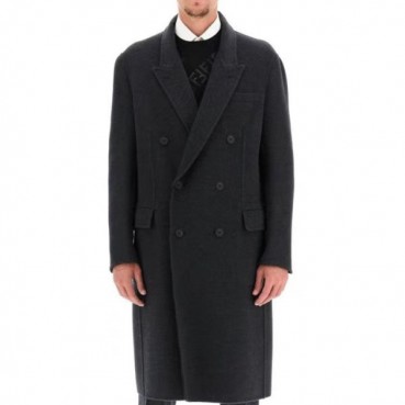 펜디 남성 모던 그레이 양면 코트 - Mens Gray Coats 