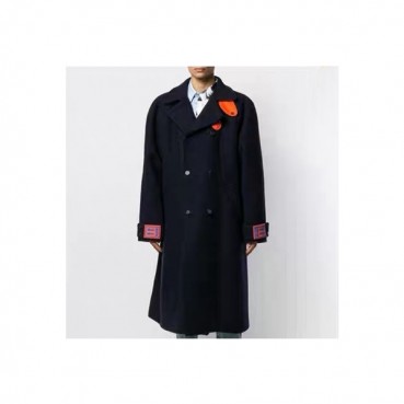 오프화이트 남성 캐쥬얼 네이비 코트 - Mens Navy Coats 