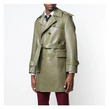 톰브라운 남성 그린 가죽 코트 - Mens Green Coats 