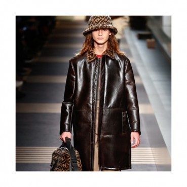 Fendi  Mens Casual Leather Coats Black - 펜디 2021 남성 캐쥬얼 가죽 코트 Fen01116x Size(m 