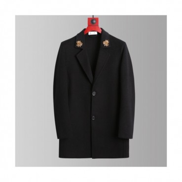 Dior Mens Business Modern Cashmere Coats Black - 디올 2021 남성 비지니스 모던 가죽 캐시미어 코트 Dio01536x Size(m 