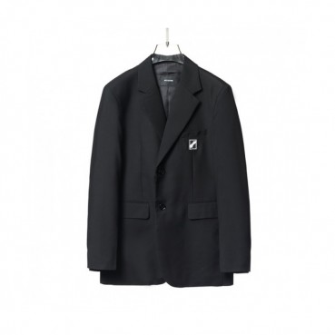 WELLDONE  Mm/Wm Retro Suit Jackets Black - 웰던 2021 남/녀 레트로 오버사이즈 슈트 자켓 Wel0015x Size(s 