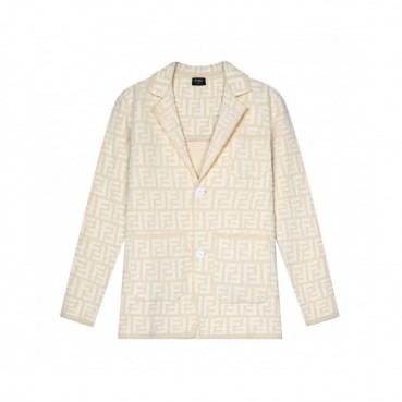 Fendi  Mm/Wm Casual Logo Suit Jackets Ivory - 펜디 2021 남/녀 캐쥬얼 로고 슈트 자켓 Fen01033x Size(xs 