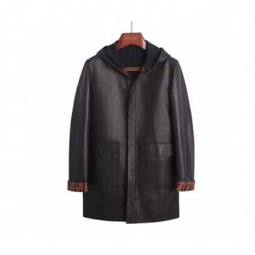 Fendi 2019 Mens Casual Leather Coat - 펜디 2019 남성 캐쥬얼 레더 코트 Fen0323x.Size(m 