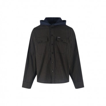 발렌시아가 남성 체크 후드티 - Balenciaga Mens Flanner Hoodie 