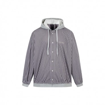 발렌시아가 남성 체크 후드티 - Balenciaga Mens Flanner Hoodie 