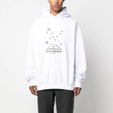 메종 마르지엘라 남성 화이트 후드티 - Maison margiela Mens White Hoodie 