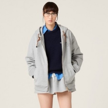 Miumiu Womens Zip-up Hoodie 