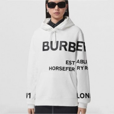 버버리 여성 화이트 후드티 - Burberry Womens White Hoodie 