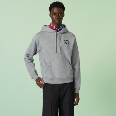 구찌 남성 그레이 후드티 - Gucci Mens Gray Hoodie 