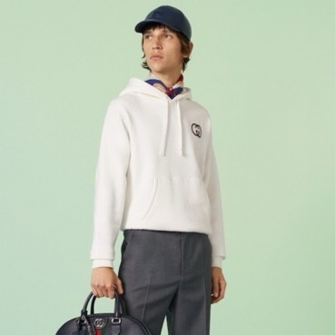 구찌 남성 아이보리 후드티 - Gucci Mens Ivory Hoodie 