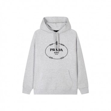 프라다 남성 캐쥬얼 후드티 - Prada Mens Gray Hoodie 