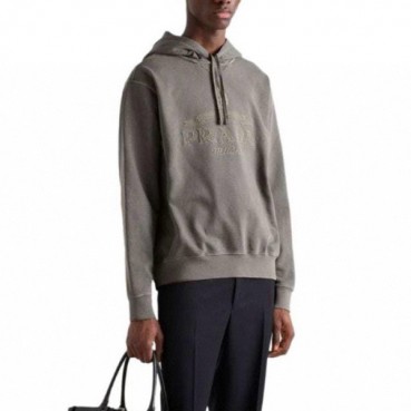 프라다 남성 캐쥬얼 후드티 - Prada Mens Khaki Hoodie 