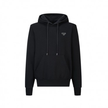 프라다 남성 블랙 후드티 - Prada Mens Black Hoodie 