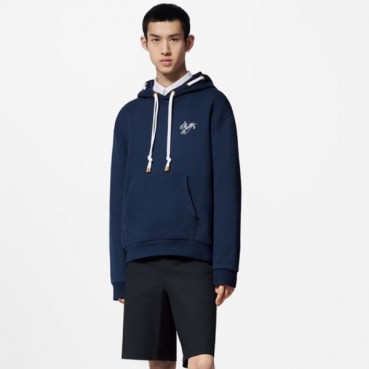 루이비통 남성 블루 후드티 - Louis vuitton Mens Blue Hoodie 