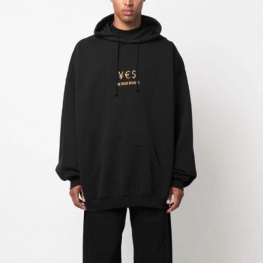 베트멍 남/녀 블랙 후드티 - Vetements Unisex Black Hoodie 