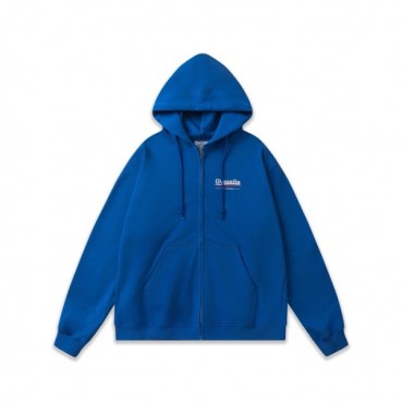 베트멍 남성 블루 후드티 - Vetements Mens Blue Hoodie 