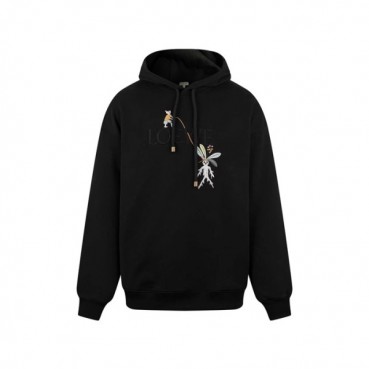 로에베 남성 블랙 후드티 - Loewe Mens Black Hoodie 