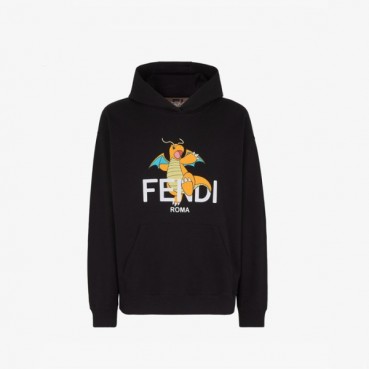 펜디 남성 블랙 후드티 - Fendi Mens Black Hoodie 