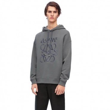 로에베 남성 그레이 후드티 - Loewe Mens Gray Hoodie 