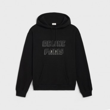 셀린느 남성 캐쥬얼 블랙 후드티 - Celine Mens Black Hoodie 