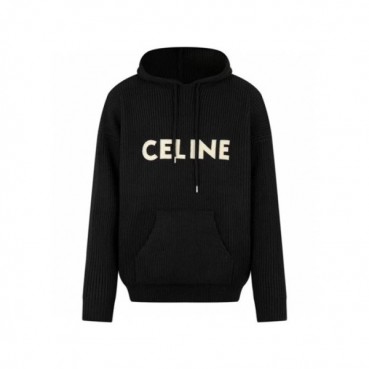 셀린느 남성 캐쥬얼 블랙 후드티 - Celine Mens Black Hoodie 