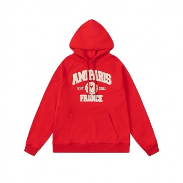 아미 남성 캐쥬얼 레드 후드티 - Ami Mens Red Hoodie 