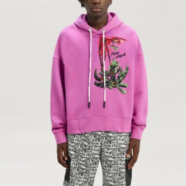 팜 엔젤스 남성 핑크 후드티 - Palm Angels Mens Pink Hoodie 