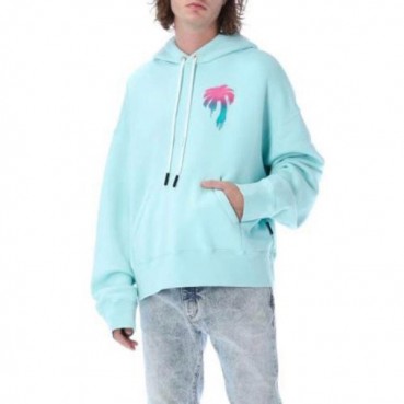 팜 엔젤스 남성 블루 후드티 - Palm Angels Mens Blue Hoodie 