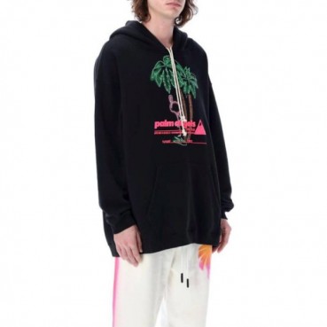 팜 엔젤스 남성 블랙 후드티 - Palm Angels Mens Black Hoodie 