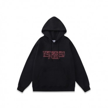 베트멍 남성 블랙 후드티 - Vetements Mens Black Hoodie 