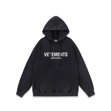 베트멍 남성 다크 그레이 후드티 - Vetements Mens Dark