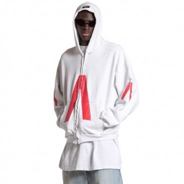 발렌시아가 남/녀 그레이 후드티 - Balenciaga Unisex Gray Hoodie 