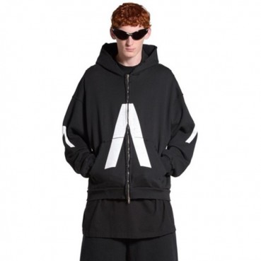 발렌시아가 남/녀 블랙 후드티 - Balenciaga Unisex Black Hoodie 