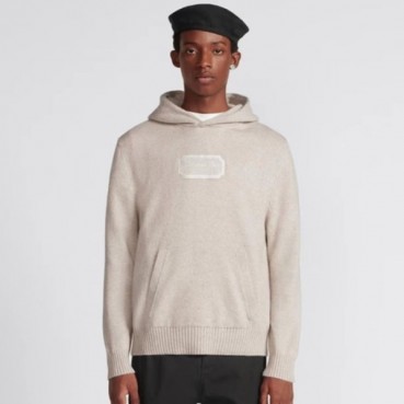 디올 남성 캐시미어 그레이 후드티 - Dior Mens Gray Hoodie 