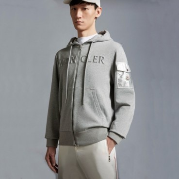 몽클레어 남성 그레이 후드티 - Moncler Mens Gray Hoodie 