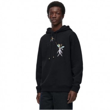 로에베 남성 블랙 후드티 - Loewe Mens Black Hoodie 