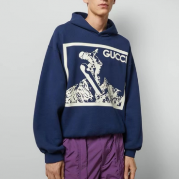 구찌 남성 블루 후드티 - Gucci Mens Blue Hoodie 