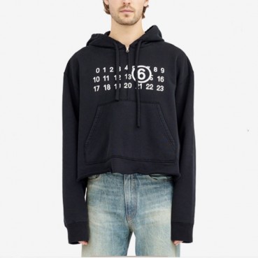 메종 마르지엘라 남성 블랙 후드티 - Maison margiela Mens Black Hoodie 
