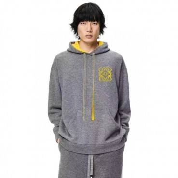 로에베 남성 캐쥬얼 그레이 후드티 - Loewe Mens Gray Hoodie 