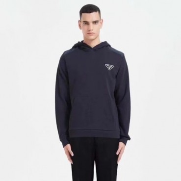 프라다 남성 블랙 후드티 - Prada Mens Black Hoodie 