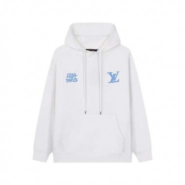 루이비통 남성 화이트 후디 - Louis vuitton Mens White Hoodie 